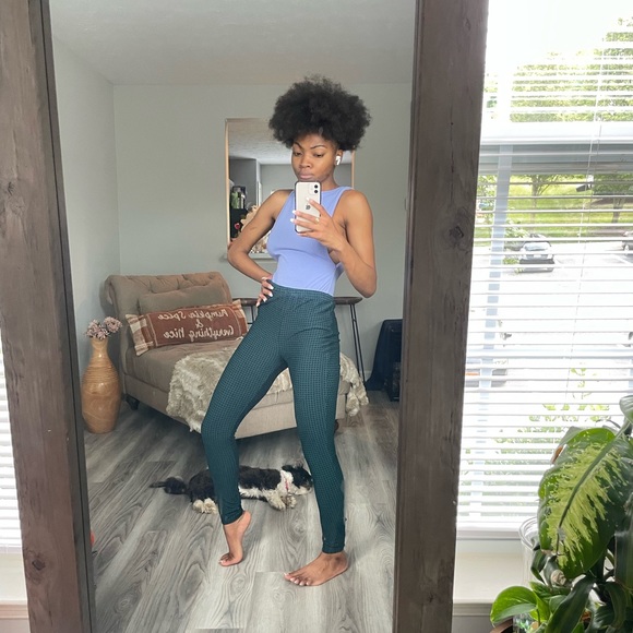 Green/Black Plaid Skinny Pants - Picture 15 of 15